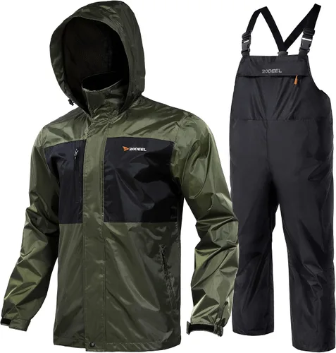 Vista 20 de Rodeel Traje impermeable para pesca para hombres (conjunto de chaqueta y pantalón de lluvia)