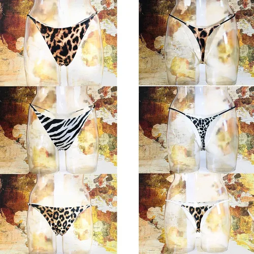 Vista 5 de KUKU PANDA Tangas de algodón para mujer sexy sin costuras para mujer conjunto de 3