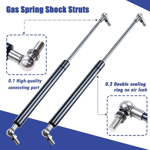 Vista 4 de 13 "100 lbs/445N gas Spring Shock Struts Material de la tubería de acero de alta precisión La carga es más grande, el interruptor de choque