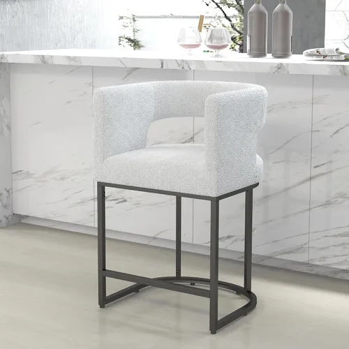 Vista 18 de ABET 26" Linen Counter Height Bar Stools Set of 1 for Kitchen Island, Brown