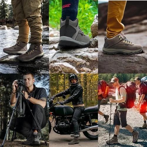 Vista 3 de Botas de senderismo impermeables para hombre ligeras botas de trabajo para exteriores Kitleler