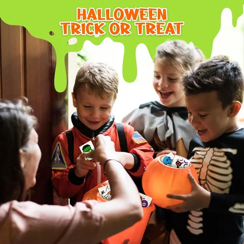 Vista 3 de ArtCreativity Tatuajes temporales individuales de Halloween para niños, paquete de 160 a 2 pulgadas, no tóxicos, para niños y niñas, ideal