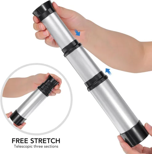 Vista 9 de Juguete de telescopio pirata de plástico: mini telescopio retro portátil ajustable con zoom, monóculo de bolsillo de 25 x 30 pulgadas, accesorio