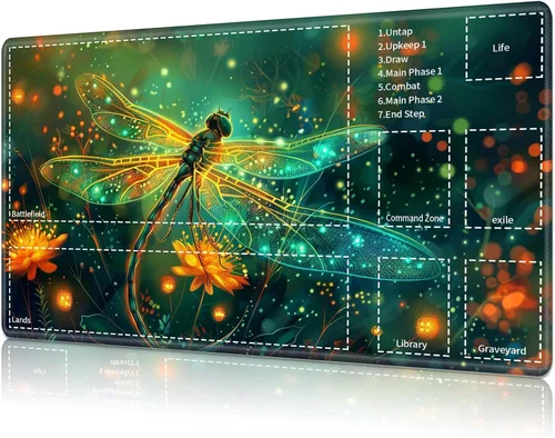 Vista 41 de Tapete de juego para MTG Card Playmat con zona, tapete de juego para MTG TCG de 24 x 14 pulgadas, tapete de juego antideslizante para tablero