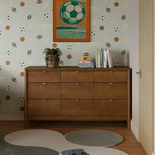 Vista 2 de Babyletto Bondi - Cómoda de bebé de 9 cajones para guardería, certificado GREENGUARD Gold, cómoda de madera para niños, niños y niñas, cómoda