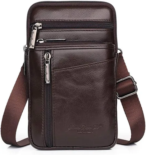 Vista 10 de Riñonera para cinturón para iPhone 14 13 12 11 Pro X Xs 8 7 Plus 6 6S Galaxy S9 S8 S7 S6 Edge Note5 Note4 A8 A8+ Funda de piel para teléfono