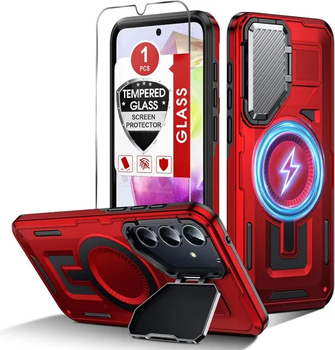 Vista 8 de LeYi Funda para Galaxy A35-5G: con protector de pantalla de vidrio templado, funda delgada y antiarañazos para Galaxy A35 5G, funda de silicona