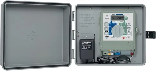 Vista 5 de Orbit rociador exterior impermeable con temporizador de riego gabinete para riego interior, Gris