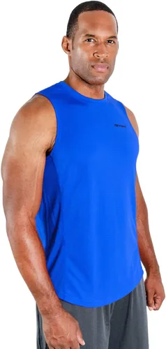 Vista 4 de DEVOPS Paquete de 3 camisetas sin mangas para hombre, ajuste seco, gimnasio, entrenamiento, paquete de 3