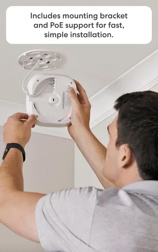 Vista 6 de Amazon eero PoE Gateway y eero PoE 6: Punto de acceso Wi-Fi 6 de doble banda montable en techo o pared
