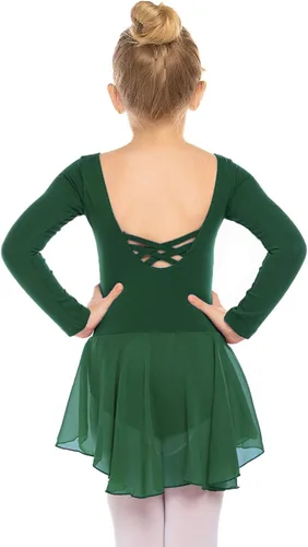Vista 28 de Arshiner Vestido de ballet clásico de manga larga para niñas Negro
