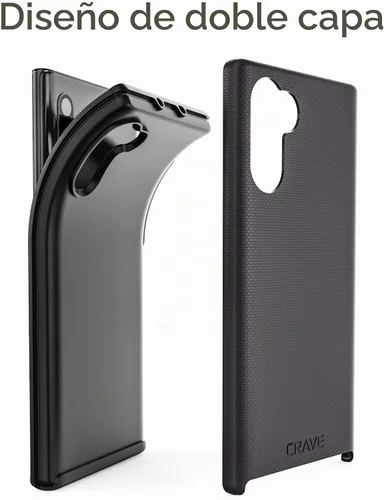 Vista 5 de Crave Para Galaxy Note 10 Caso, Funda De Doble Capa De Protección A Prueba De Golpes Para Samsung Galaxy Note 10 (6.3 Pulgadas) - Negro
