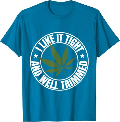 Vista 7 de Weed Cannabis Medical Marihuana I Like It Camiseta ajustada y recortada, Negro, S