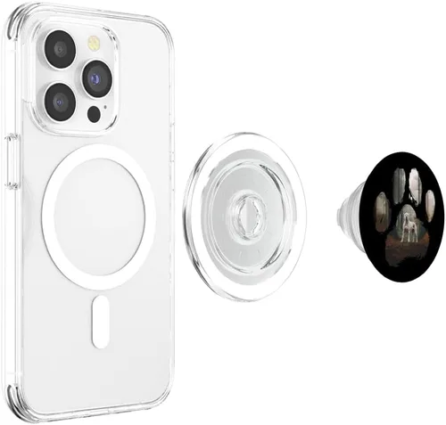 Vista 4 de Dogo Argentino Mountain Paw Design Dog Mom Dad PopSockets MagSafe PopGrip for iPhone