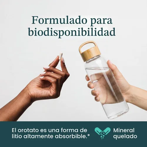 Vista 4 de Orotato de litio 5mg, apoyo del equilibrio emocional y del estado de ánimo