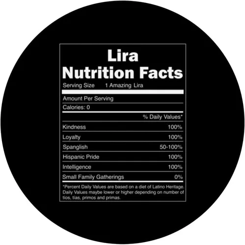 Vista 3 de Diseño de apellidos divertidos datos nutricionales - Lira PopSockets Swappable PopGrip