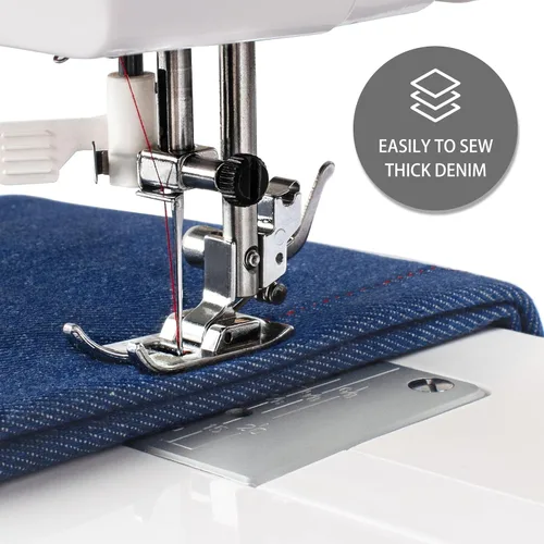 Vista 6 de FEIYUE FYe320 Máquina de Coser de Tamaño Completo con Pedal, Control de Velocidad, Resistente y Portátil, Pantalla LCD, 25 Puntadas Incorporadas, 6