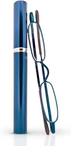 Vista 14 de Mini Reader Reading Glasses & Tube Case Agua