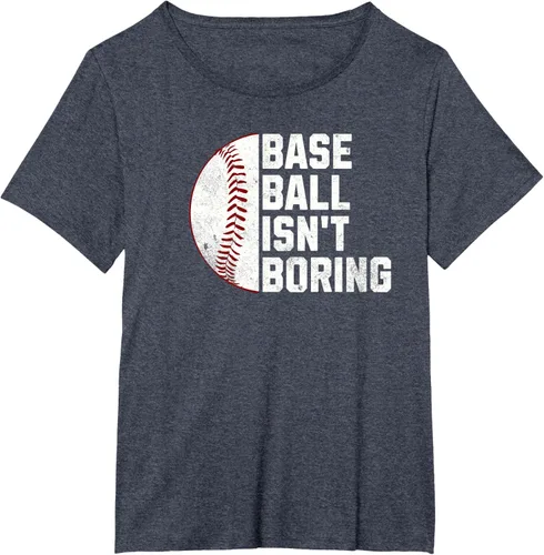 Vista 79 de Camiseta Baseball Isn't Boring, Negro