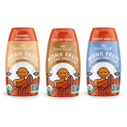 Vista 13 de SweetLeaf Caramel Líquido de Fruto del Monje - Gotas de Edulcorante Líquido de Fruto del Monje, Extracto Orgánico de Fruto del Monje, Edulcorante