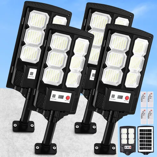 Vista 8 de Solar Street Lights Outdoor 6-Pack, 11” LED Solar Flood Lights with Motion Sensor, Waterproof Dusk to Dawn Outdoor Lighting, Solar-Powered Light for