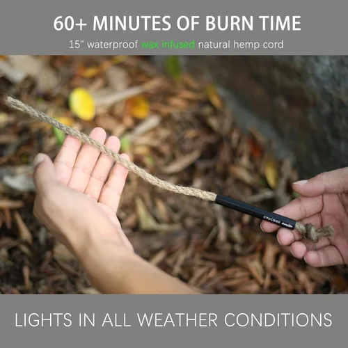 Vista 6 de Survival Wick - Kit de manguitos de tubo de fuelle impermeable y aluminio para arranque de incendios