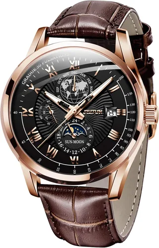 Vista 18 de OLEVS - Reloj automático de lujo para mujer con diamantes, fecha, clásico, de cuerda automática, relojes de pulsera luminosos e impermeables
