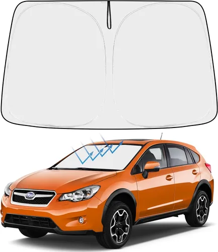 Vista 179 de Proadsy Parasol para parabrisas Rivian R1S 2022-2025 2026 de 4 capas plegable, protector de parasol frontal que bloquea los rayos UV, mantiene