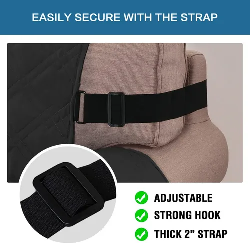 Vista 5 de H.VERSAILTEX - Funda protectora para sillón reclinable 100% impermeable, acolchada, con correa elástica y parte posterior con huellitas de silicón