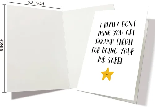 Vista 2 de Nchigedy Divertida tarjeta del día del jefe para hombres y mujeres, regalo humorístico del día del jefe para jefe, tarjeta de cumpleaños de jefe