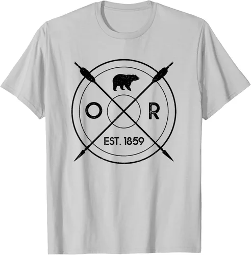 Vista 53 de Oregon Beaver State Bear OR Est. 1859 - Camiseta de regalo, gris, S