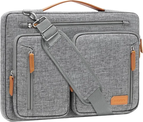 Vista 9 de MOSISO 360 Protective Laptop Bag, Computer Bags, Side Open Messenger Bag with Trolley Sleeve&5 Pockets