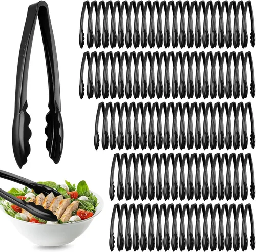Vista 16 de Tessco for you 25 pinzas de plástico para servir a granel, pinzas desechables de plástico de 9 pulgadas, pinzas de ensalada resistentes para cocina