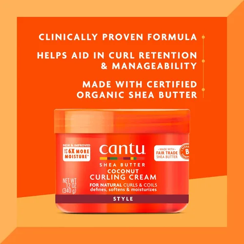 Vista 3 de Crema para rulos Cantu de coco, 12 oz