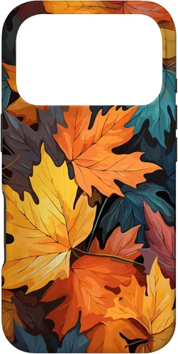 Vista 30 de Colorful Leaves Otoño y Otoño Tema, Otoño Color Funda para iPhone 17