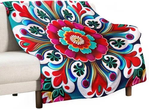 Vista 16 de Manta decorativa de flores beige, blanco crema, blanco, azul, gris, flores anchas, manta suave de 30 x 40 pulgadas, manta de franela para sofá