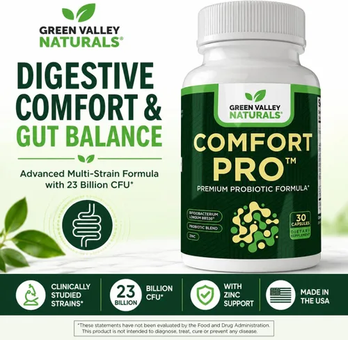 Vista 2 de ComfortPro™ Probióticos diarios para la salud digestiva Alivio del estreñimiento y apoyo de la hinchazón para mujeres y hombres Limpieza