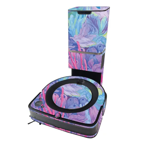 Vista 7 de MIGHTY SKINS MightySkins Skin compatible con iRobot Roomba s9+ Vacuum - Angry Ripple Cubierta de vinilo duradera y única Fácil de aplicar