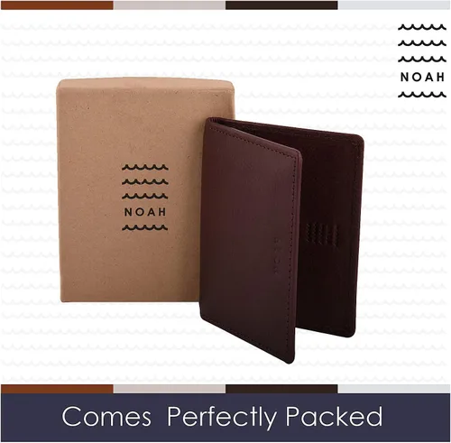 Vista 7 de Cartera de cuero de napa con bloqueo RFID y solapa multiranura para hombre