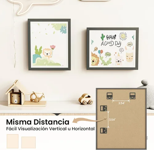 Vista 6 de BAIJIALI Marcos de arte negros para obras de arte infantiles, apertura frontal con capacidad para 150 dibujos, manualidades 3D, 2 paquetes de 8.5 x