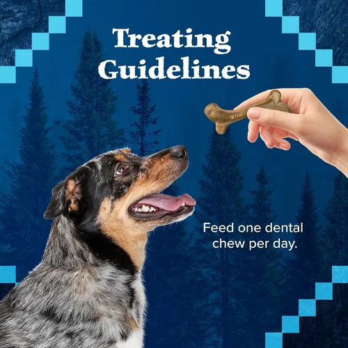 Vista 8 de Blue Buffalo Wilderness Wild Bones - Golosinas dentales masticables sin granos, tamaño mediano, bolsa de 27 onzas Reduces Tartar & Plaque