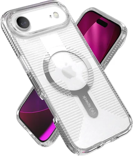 Vista 33 de Speck Funda transparente para iPhone 14 Plus, protección contra caídas, resistente a los arañazos, diseñada para MagSafe Slim iPhone 14 Plus de 6.7