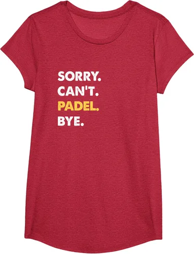 Vista 69 de Sorry Can't Padel Bye Funny Camiseta de Padel, Negro