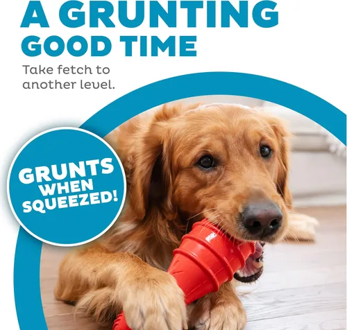 Vista 3 de Outward Hound Grunt Fetch Stick - Juguete para perro, conejito, rojo