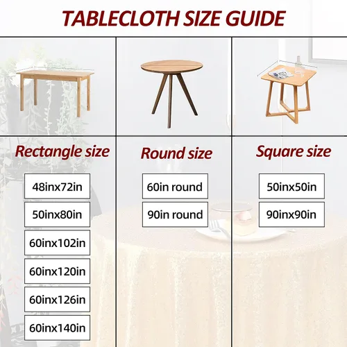 Vista 6 de nanbowang Mantel de lentejuelas color morado claro para fiestas, rectangular, superposición de tela de lentejuelas, manteles de mesa de cumpleaños