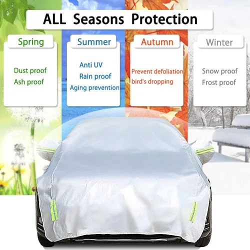 Vista 3 de Funda para Media Carrocería de Automóvil con Algodón Cubiertas para Carrocería de Auto para Todo Tipo de Clima Exterior Interior para Todas