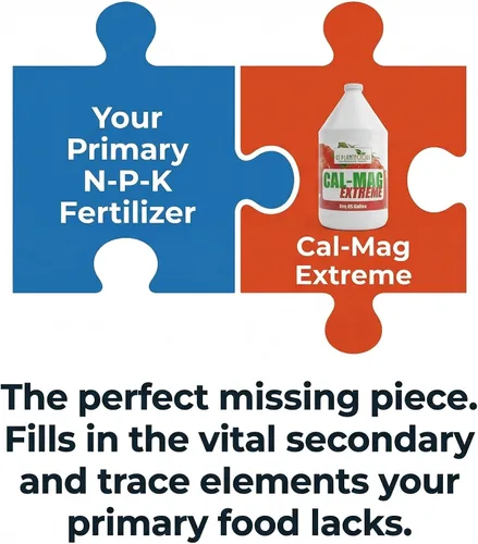 Vista 6 de GS Plant Foods Cal-Mag Extreme Liquid Fertilizante líquido de 1 galón con suplemento de calcio, magnesio, hierro y azufre, corrige las deficiencias
