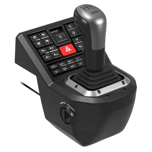 Vista 3 de HORI Truck Control System for Windows 11/10 with Force Feedback Steering Wheel, Shifter Control Panel, & Pedals