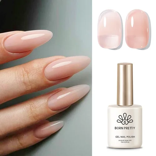 Vista 33 de Born Pretty - Esmalte de gel blanco lechoso, color blanco gelatina