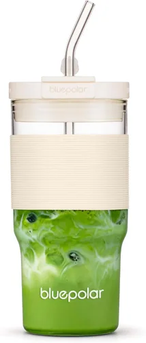 Vista 8 de Vasos de café helado con tapas y popotes, aptos para portavasos de automóvil, vasos portátiles a prueba de fugas para cerveza fría, jugo y batido